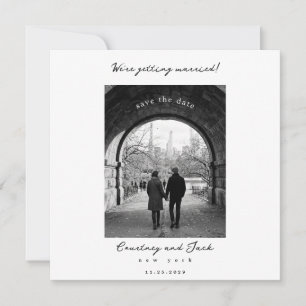 Getting married Black Save The Date Invitation