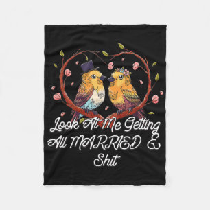 Getting Married Bride Groom Future Wife Husband To Fleece Blanket