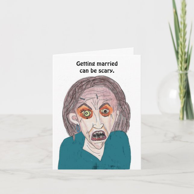 Getting married can be scary. card (Front)
