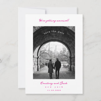 Getting married Fuchsia Save The Date