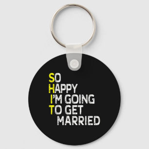 Getting Married Funny Engagement Party Gag Groom B Key Ring