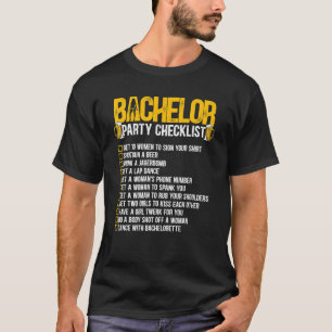 Getting Married Groom  Bachelor Party Checklist 1 T-Shirt