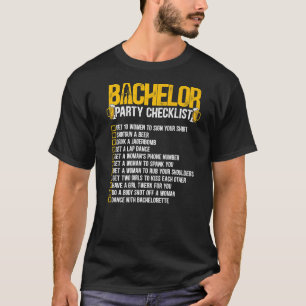 Getting Married Groom Bachelor Party Checklist 1 T-Shirt