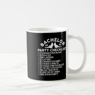 Getting Married Groom Funny Bachelor Party Checkli Coffee Mug