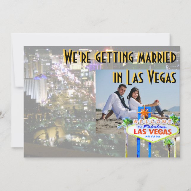 Getting Married in Las Vegas Photo Card (Front)