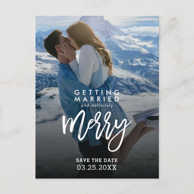 Getting Married Photo Save The Date Wedding  Postcard (Front)