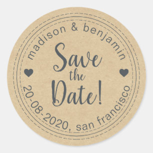 Getting Married Save the Date Kraft Envelope Seal
