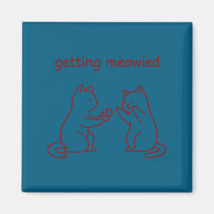 Getting meowied cat wedding engagement proposal magnet