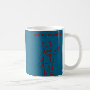 Getting meowied funny cat wedding bride groom long coffee mug