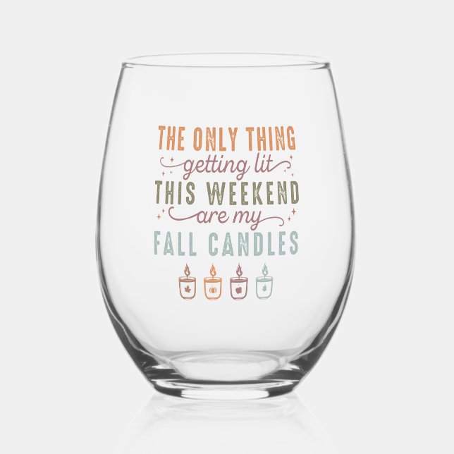 Getting My Fall Candles Stemless Wine Glass (Front)