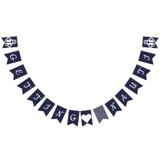 Getting Nauti Bachelorette Party Nautical Bunting Bunting (All)