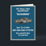 Getting Old 50th Birthday Joke Vintage Car Funny Card<br><div class="desc">Make that 50th Birthday special with this funny vintage retro style card. The humor used is something we can all relate to. Easily customize the text of this birthday card using the template provided.</div>