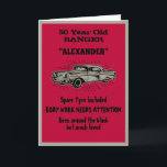 Getting Old 50th Birthday Joke Vintage Car Funny Card<br><div class="desc">Make that 50th Birthday special with this funny vintage retro style card. The humor used is something we can all relate to. Easily customize the text of this birthday card using the template provided.</div>