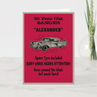 Getting Old 50th Birthday Joke Vintage Car Funny