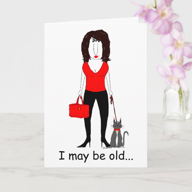 Getting Old Birthday Card for Women (Orchid)