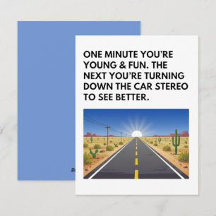 Getting Old Funny Birthday Card Stereo Joke