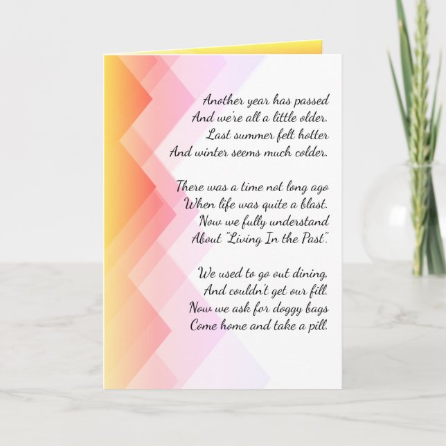 Getting Older Poem Card (Front)