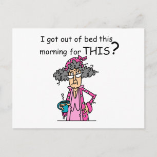 Getting Out of Bed Humour Postcard