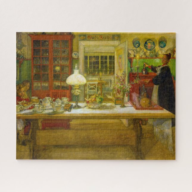 Getting Ready for a Game by Carl Larsson Jigsaw Puzzle (Horizontal)