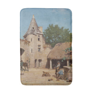 Getting Ready for the Hunt (Mediaeval Scene) Bath Mat