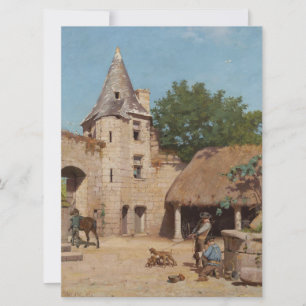 Getting Ready for the Hunt (Mediaeval Scene) Card