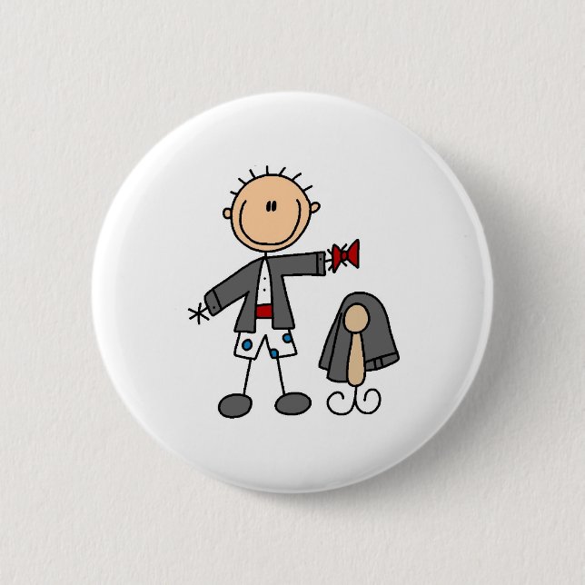 Getting Ready For The Wedding Night Button (Front)