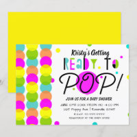 Getting Ready to Pop Modern Colourful Baby Shower