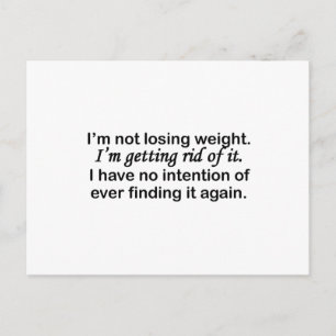 Getting Rid Of Weight Postcard