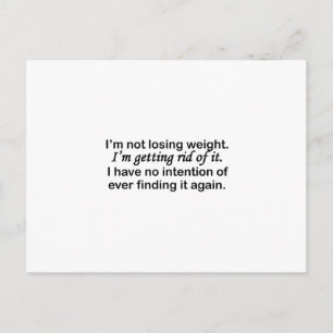 Getting Rid Of Weight Postcard