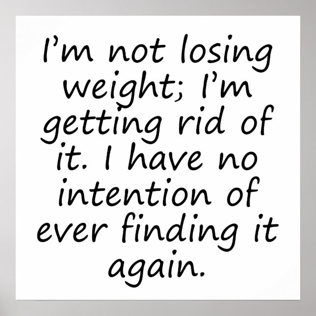 Getting Rid Of Weight Poster (Front)