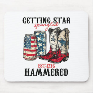 Getting Star Spangled Hammered Est 1776 Mouse Pad