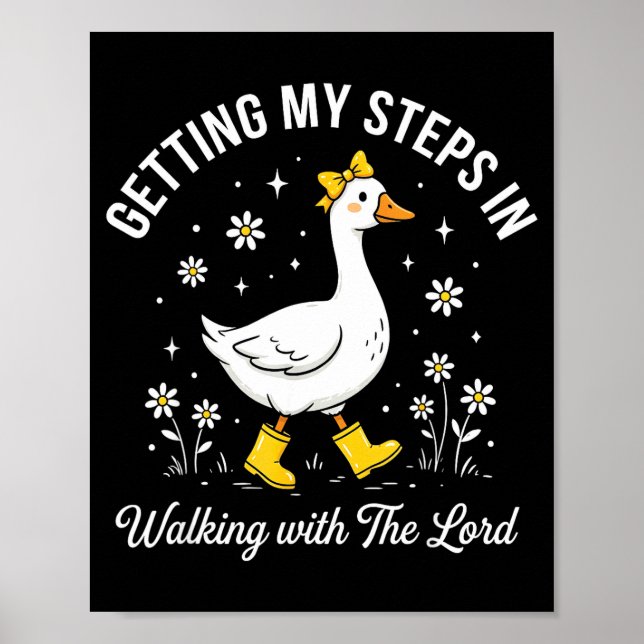 Getting steps in walking with the lord christian poster (Front)