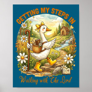Getting steps in walking with the lord christianGe Poster