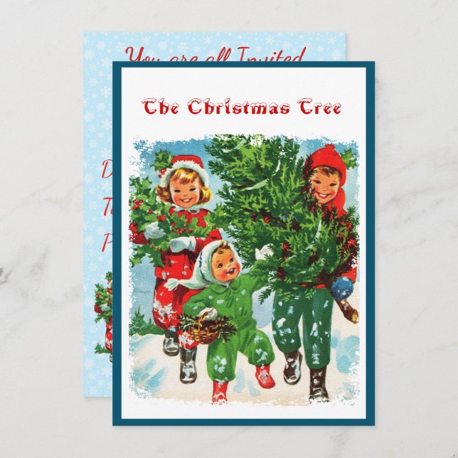 Getting The Christmas Tree Invitation (Front/Back)
