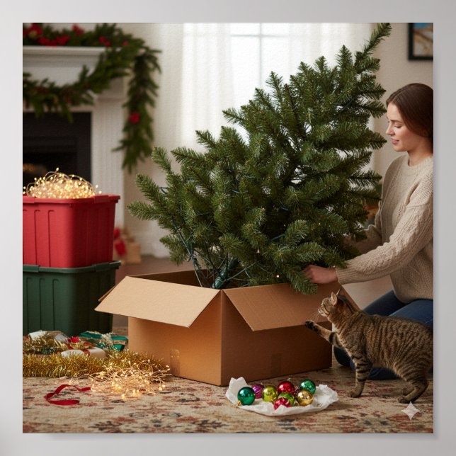 Getting the Christmas Tree Ready Poster (Front)