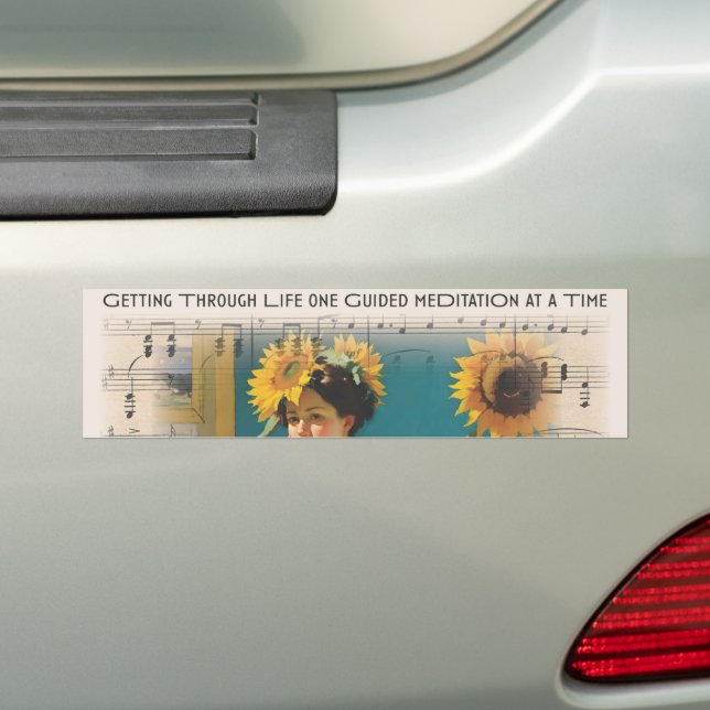 Getting Through Life - Funny Bumper Sticker (On Car)