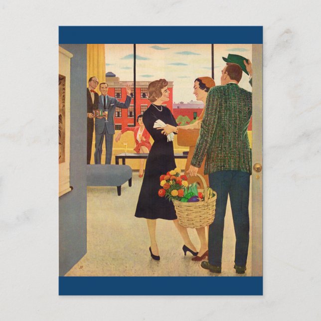 Getting together at the Cibulskis' Postcard (Front)