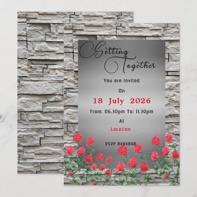 Getting together  invitation (Front/Back)