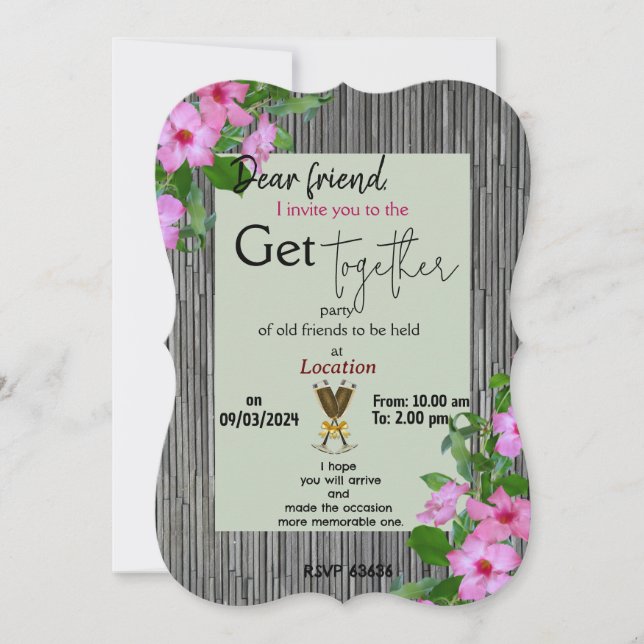 Getting together invitation (Front)