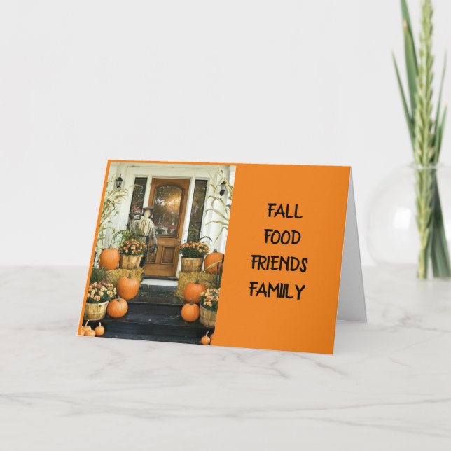 GETTING TOGETHER W/ FAMILY & FRIENDS THANKSGIVING  CARD (Front)