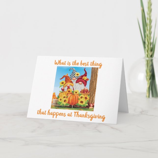 GETTING TOGETHER W/ FAMILY & FRIENDS THANKSGIVING  CARD (Front)