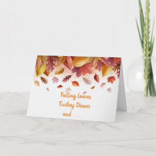 GETTING TOGETHER W/ FAMILY & FRIENDS THANKSGIVING CARD