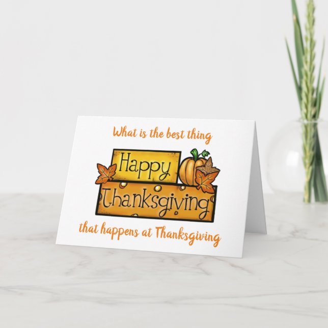 GETTING TOGETHER W/ FAMILY & FRIENDS THANKSGIVING CARD (Front)