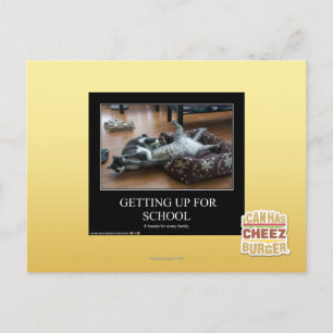 Getting Up For School Postcard