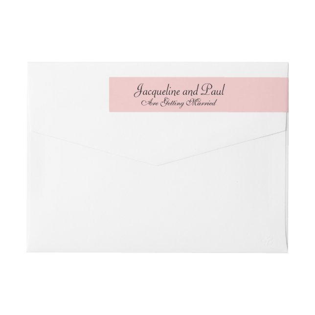 Getting Wedding Rose Pastel  Wrap Around Label (Back)
