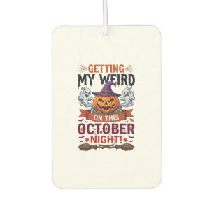 Getting Weird Halloween Pumpkin Ghosts Witch Hat_1 Car Air Freshener