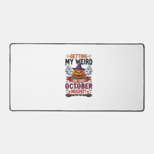Getting Weird Halloween Pumpkin Ghosts Witch Hat_1 Desk Mat