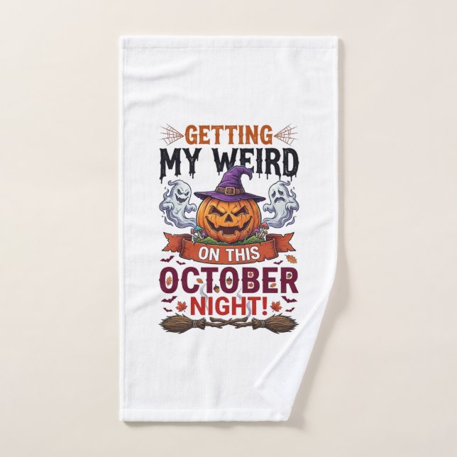 Getting Weird Halloween Pumpkin Ghosts Witch Hat_1 Hand Towel (Hand Towel)