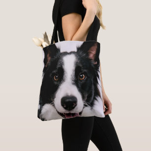 Getty Images   A Smiling Border Collie Tote Bag