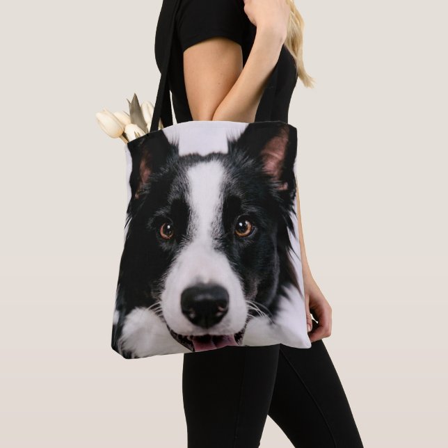 Getty Images | A Smiling Border Collie Tote Bag (Close Up)